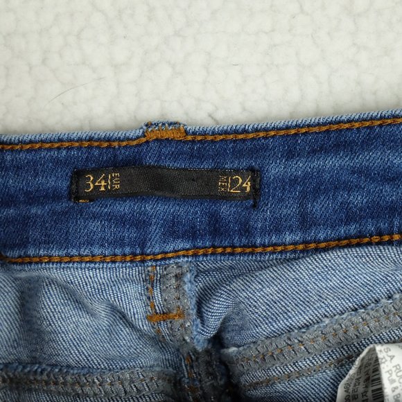 Pull and Bear Womens Short Shorts 0 Denim Classic Retro Summer Casual Stretch - Picture 9 of 10